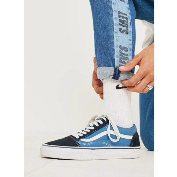 Levi’s Hi-Ball Roll Logo Stripe Denim Jeans Streetwear Men's Retro Graphic Style - Picture 3 of 11